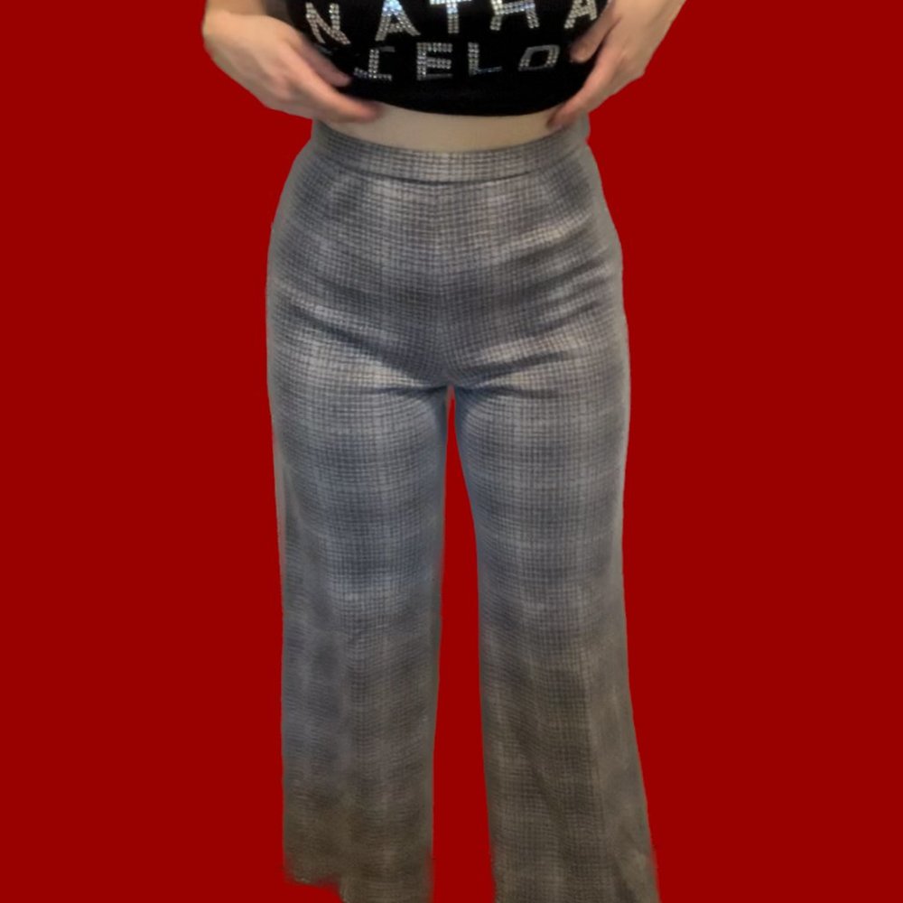 Vintage Dorce wool houndstooth / plaid pants